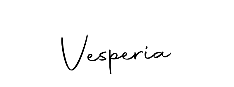 Design your own signature with our free online signature maker. With this signature software, you can create a handwritten (Autography-DOLnW) signature for name Vesperia. Vesperia signature style 10 images and pictures png