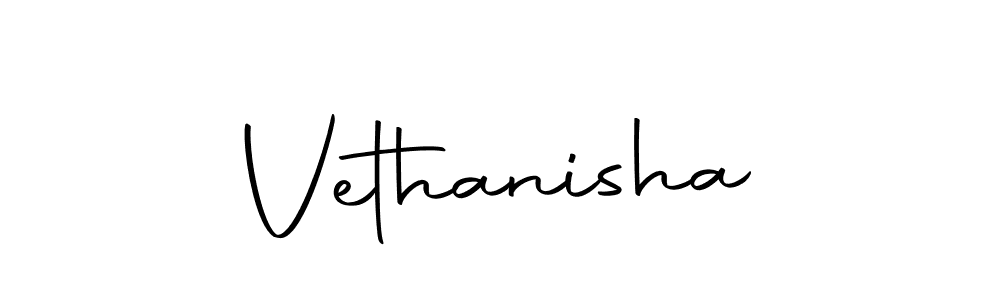 Create a beautiful signature design for name Vethanisha. With this signature (Autography-DOLnW) fonts, you can make a handwritten signature for free. Vethanisha signature style 10 images and pictures png