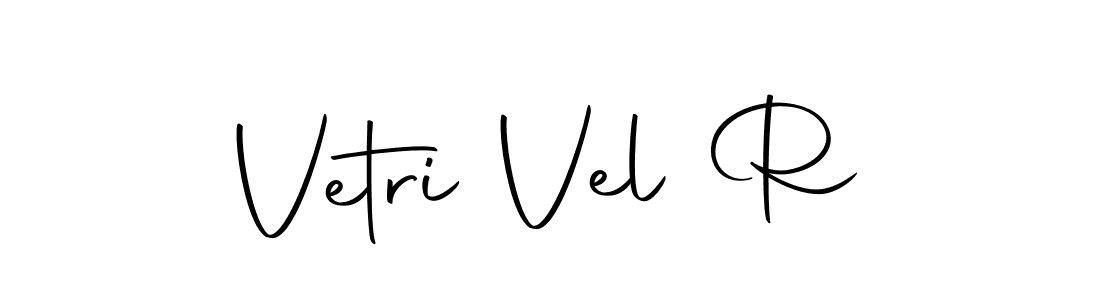 if you are searching for the best signature style for your name Vetri Vel R. so please give up your signature search. here we have designed multiple signature styles  using Autography-DOLnW. Vetri Vel R signature style 10 images and pictures png