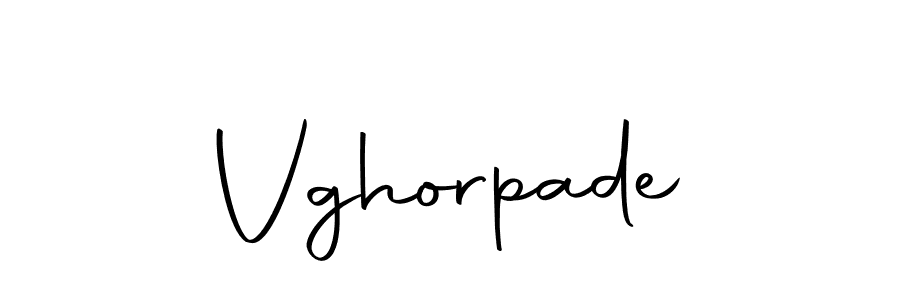 Create a beautiful signature design for name Vghorpade. With this signature (Autography-DOLnW) fonts, you can make a handwritten signature for free. Vghorpade signature style 10 images and pictures png