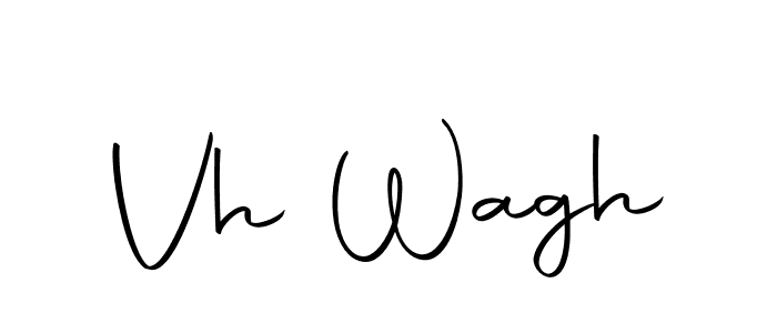 if you are searching for the best signature style for your name Vh Wagh. so please give up your signature search. here we have designed multiple signature styles  using Autography-DOLnW. Vh Wagh signature style 10 images and pictures png