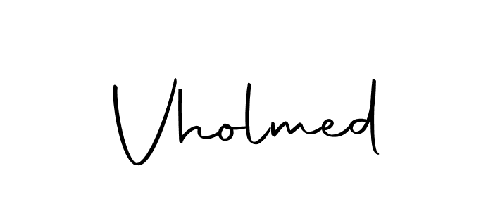 Design your own signature with our free online signature maker. With this signature software, you can create a handwritten (Autography-DOLnW) signature for name Vholmed. Vholmed signature style 10 images and pictures png