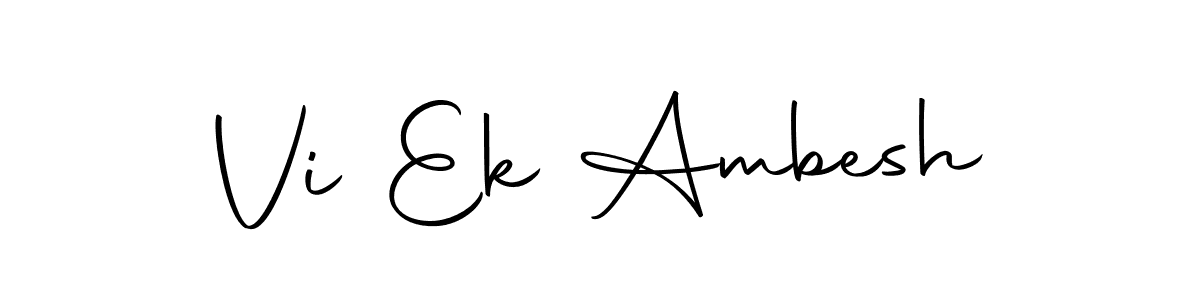if you are searching for the best signature style for your name Vi Ek Ambesh. so please give up your signature search. here we have designed multiple signature styles  using Autography-DOLnW. Vi Ek Ambesh signature style 10 images and pictures png