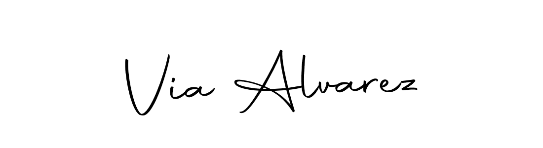 Create a beautiful signature design for name Via Alvarez. With this signature (Autography-DOLnW) fonts, you can make a handwritten signature for free. Via Alvarez signature style 10 images and pictures png