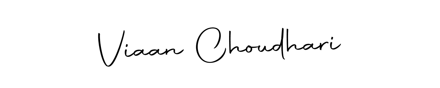How to make Viaan Choudhari name signature. Use Autography-DOLnW style for creating short signs online. This is the latest handwritten sign. Viaan Choudhari signature style 10 images and pictures png