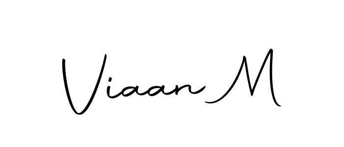 How to make Viaan M signature? Autography-DOLnW is a professional autograph style. Create handwritten signature for Viaan M name. Viaan M signature style 10 images and pictures png