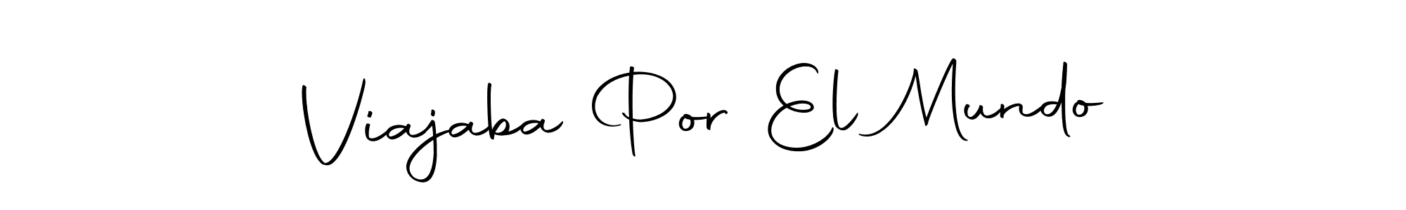 How to make Viajaba Por El Mundo name signature. Use Autography-DOLnW style for creating short signs online. This is the latest handwritten sign. Viajaba Por El Mundo signature style 10 images and pictures png