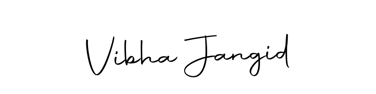 Design your own signature with our free online signature maker. With this signature software, you can create a handwritten (Autography-DOLnW) signature for name Vibha Jangid. Vibha Jangid signature style 10 images and pictures png