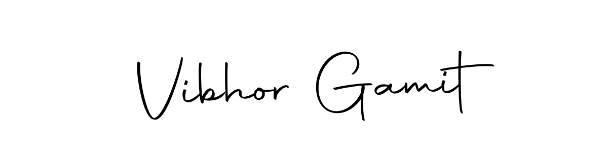 Use a signature maker to create a handwritten signature online. With this signature software, you can design (Autography-DOLnW) your own signature for name Vibhor Gamit. Vibhor Gamit signature style 10 images and pictures png