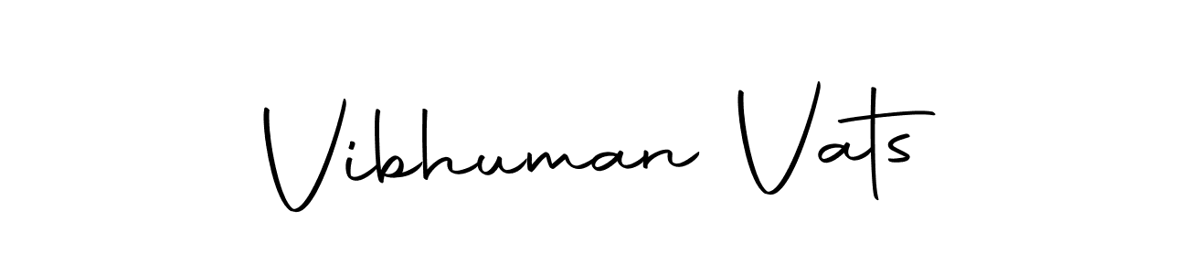 Use a signature maker to create a handwritten signature online. With this signature software, you can design (Autography-DOLnW) your own signature for name Vibhuman Vats. Vibhuman Vats signature style 10 images and pictures png