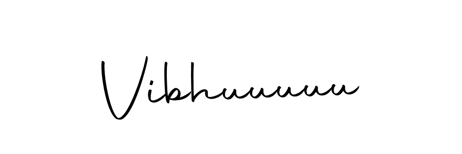 Create a beautiful signature design for name Vibhuuuuu. With this signature (Autography-DOLnW) fonts, you can make a handwritten signature for free. Vibhuuuuu signature style 10 images and pictures png