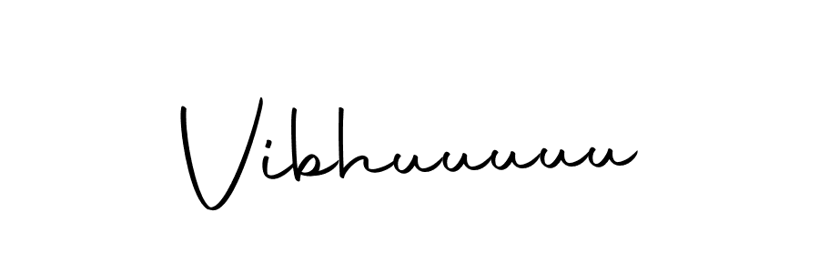 Create a beautiful signature design for name Vibhuuuuu. With this signature (Autography-DOLnW) fonts, you can make a handwritten signature for free. Vibhuuuuu signature style 10 images and pictures png