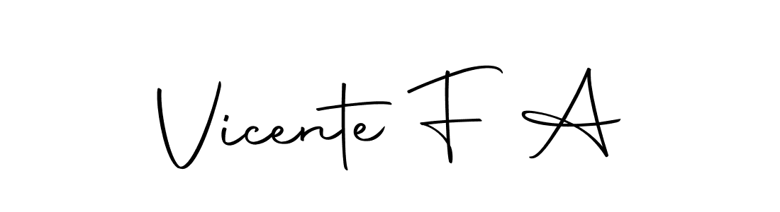 Vicente F A stylish signature style. Best Handwritten Sign (Autography-DOLnW) for my name. Handwritten Signature Collection Ideas for my name Vicente F A. Vicente F A signature style 10 images and pictures png