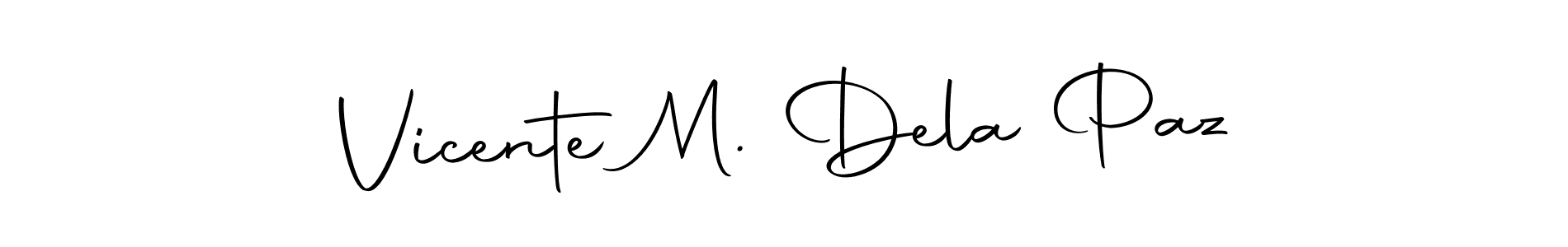 Vicente M. Dela Paz stylish signature style. Best Handwritten Sign (Autography-DOLnW) for my name. Handwritten Signature Collection Ideas for my name Vicente M. Dela Paz. Vicente M. Dela Paz signature style 10 images and pictures png