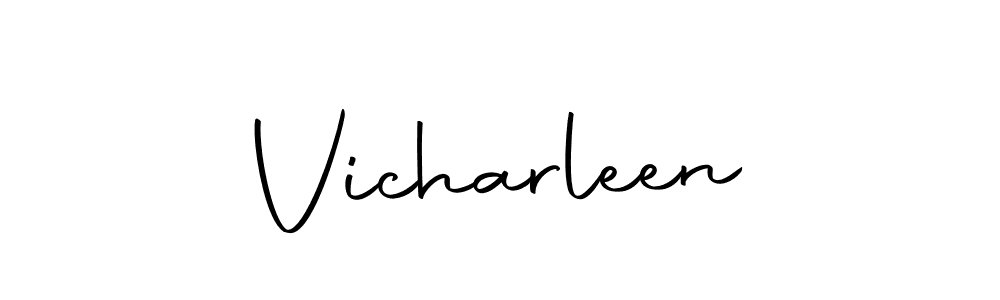 You should practise on your own different ways (Autography-DOLnW) to write your name (Vicharleen) in signature. don't let someone else do it for you. Vicharleen signature style 10 images and pictures png