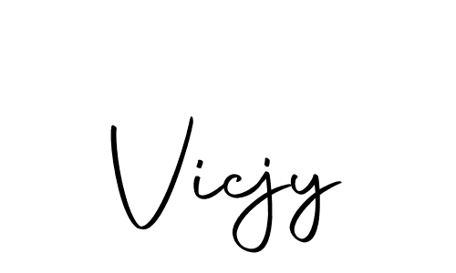 Vicjy stylish signature style. Best Handwritten Sign (Autography-DOLnW) for my name. Handwritten Signature Collection Ideas for my name Vicjy. Vicjy signature style 10 images and pictures png