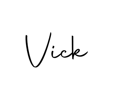 Make a beautiful signature design for name Vick. With this signature (Autography-DOLnW) style, you can create a handwritten signature for free. Vick signature style 10 images and pictures png