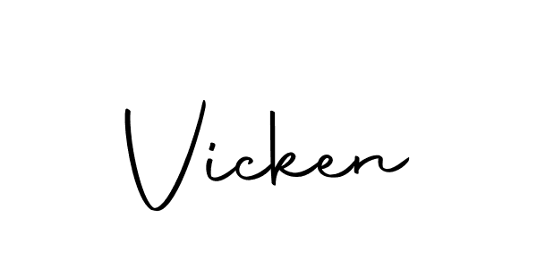 Also we have Vicken name is the best signature style. Create professional handwritten signature collection using Autography-DOLnW autograph style. Vicken signature style 10 images and pictures png