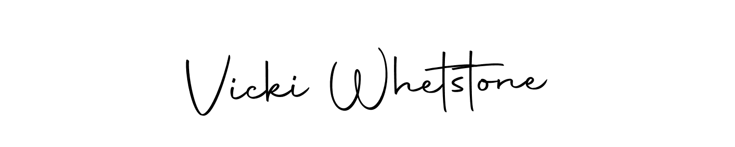 You should practise on your own different ways (Autography-DOLnW) to write your name (Vicki Whetstone) in signature. don't let someone else do it for you. Vicki Whetstone signature style 10 images and pictures png