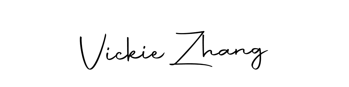 Make a beautiful signature design for name Vickie Zhang. With this signature (Autography-DOLnW) style, you can create a handwritten signature for free. Vickie Zhang signature style 10 images and pictures png