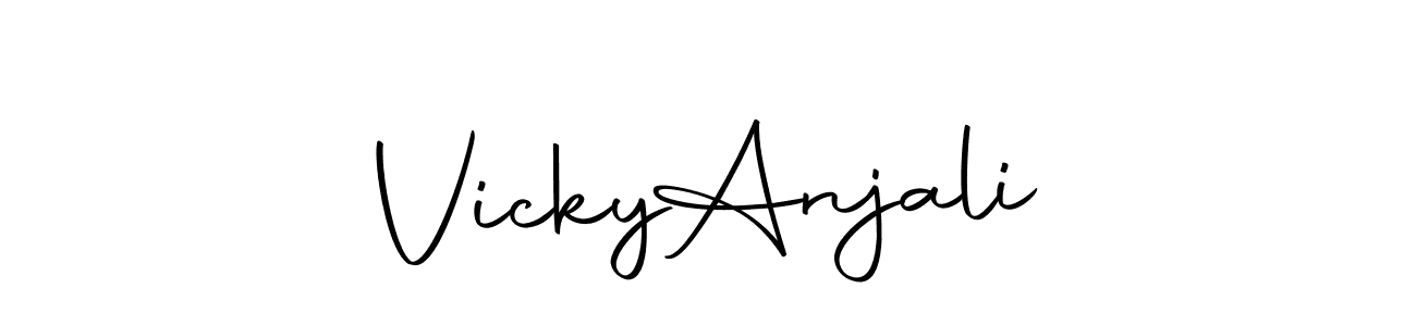 The best way (Autography-DOLnW) to make a short signature is to pick only two or three words in your name. The name Vicky  Anjali include a total of six letters. For converting this name. Vicky  Anjali signature style 10 images and pictures png