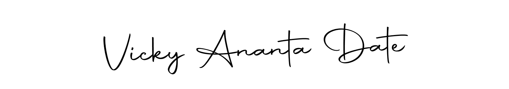 The best way (Autography-DOLnW) to make a short signature is to pick only two or three words in your name. The name Vicky Ananta Date include a total of six letters. For converting this name. Vicky Ananta Date signature style 10 images and pictures png