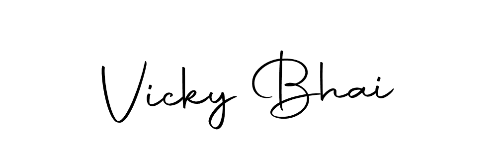 Use a signature maker to create a handwritten signature online. With this signature software, you can design (Autography-DOLnW) your own signature for name Vicky Bhai. Vicky Bhai signature style 10 images and pictures png
