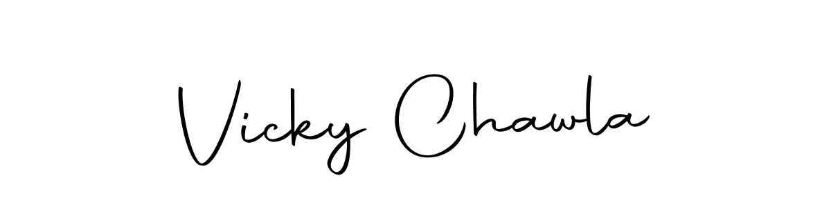 Design your own signature with our free online signature maker. With this signature software, you can create a handwritten (Autography-DOLnW) signature for name Vicky Chawla. Vicky Chawla signature style 10 images and pictures png