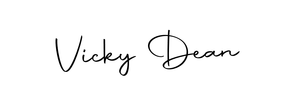 Design your own signature with our free online signature maker. With this signature software, you can create a handwritten (Autography-DOLnW) signature for name Vicky Dean. Vicky Dean signature style 10 images and pictures png