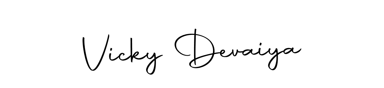 Use a signature maker to create a handwritten signature online. With this signature software, you can design (Autography-DOLnW) your own signature for name Vicky Devaiya. Vicky Devaiya signature style 10 images and pictures png