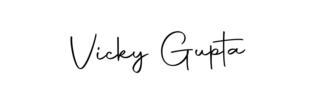 Make a beautiful signature design for name Vicky Gupta. With this signature (Autography-DOLnW) style, you can create a handwritten signature for free. Vicky Gupta signature style 10 images and pictures png