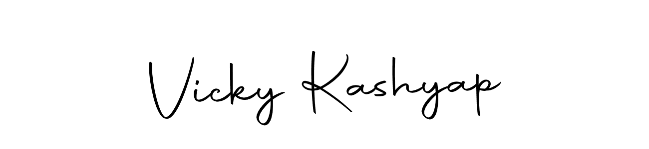 How to make Vicky Kashyap name signature. Use Autography-DOLnW style for creating short signs online. This is the latest handwritten sign. Vicky Kashyap signature style 10 images and pictures png