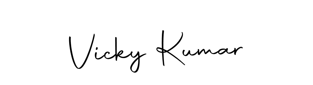 Design your own signature with our free online signature maker. With this signature software, you can create a handwritten (Autography-DOLnW) signature for name Vicky Kumar. Vicky Kumar signature style 10 images and pictures png