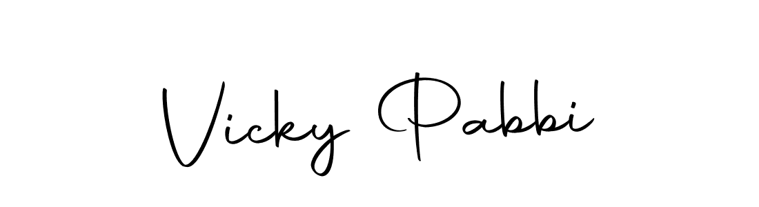 Design your own signature with our free online signature maker. With this signature software, you can create a handwritten (Autography-DOLnW) signature for name Vicky Pabbi. Vicky Pabbi signature style 10 images and pictures png