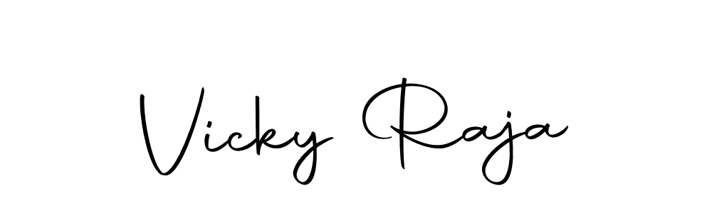 Create a beautiful signature design for name Vicky Raja. With this signature (Autography-DOLnW) fonts, you can make a handwritten signature for free. Vicky Raja signature style 10 images and pictures png