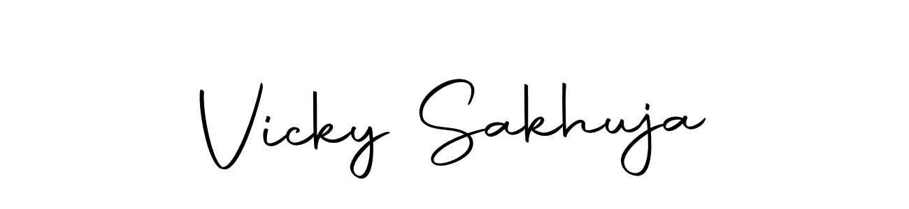 Also we have Vicky Sakhuja name is the best signature style. Create professional handwritten signature collection using Autography-DOLnW autograph style. Vicky Sakhuja signature style 10 images and pictures png