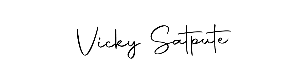 The best way (Autography-DOLnW) to make a short signature is to pick only two or three words in your name. The name Vicky Satpute include a total of six letters. For converting this name. Vicky Satpute signature style 10 images and pictures png