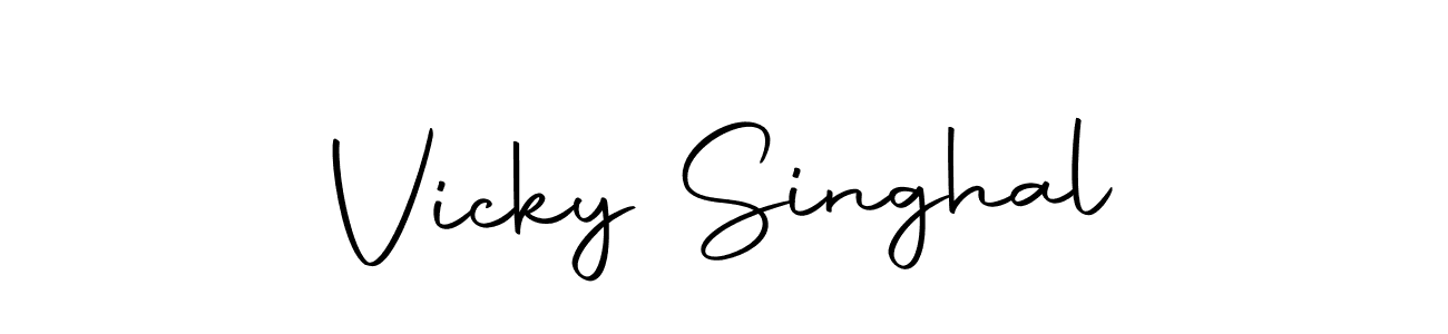 Create a beautiful signature design for name Vicky Singhal. With this signature (Autography-DOLnW) fonts, you can make a handwritten signature for free. Vicky Singhal signature style 10 images and pictures png