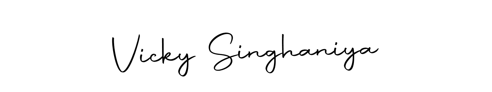 Use a signature maker to create a handwritten signature online. With this signature software, you can design (Autography-DOLnW) your own signature for name Vicky Singhaniya. Vicky Singhaniya signature style 10 images and pictures png