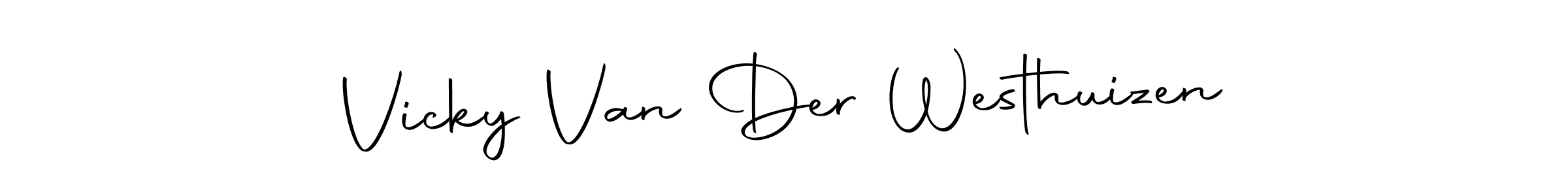 Make a beautiful signature design for name Vicky Van Der Westhuizen. With this signature (Autography-DOLnW) style, you can create a handwritten signature for free. Vicky Van Der Westhuizen signature style 10 images and pictures png