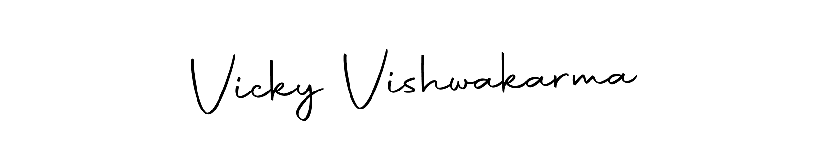 You can use this online signature creator to create a handwritten signature for the name Vicky Vishwakarma. This is the best online autograph maker. Vicky Vishwakarma signature style 10 images and pictures png
