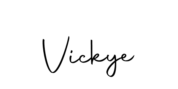 How to make Vickye name signature. Use Autography-DOLnW style for creating short signs online. This is the latest handwritten sign. Vickye signature style 10 images and pictures png