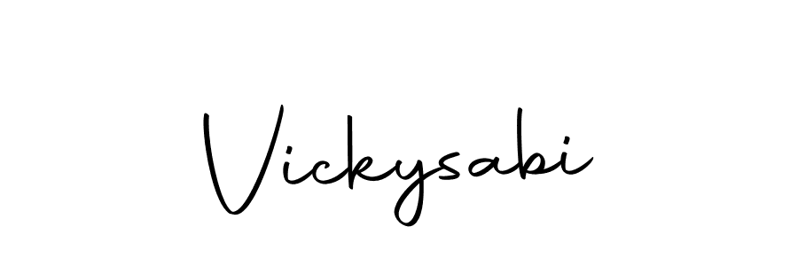 Use a signature maker to create a handwritten signature online. With this signature software, you can design (Autography-DOLnW) your own signature for name Vickysabi. Vickysabi signature style 10 images and pictures png