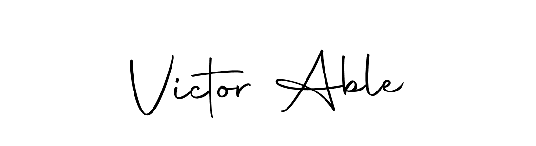 Design your own signature with our free online signature maker. With this signature software, you can create a handwritten (Autography-DOLnW) signature for name Victor Able. Victor Able signature style 10 images and pictures png