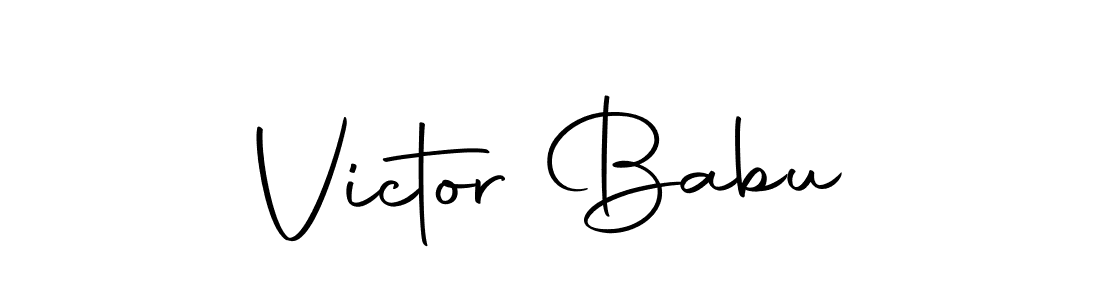 How to make Victor Babu name signature. Use Autography-DOLnW style for creating short signs online. This is the latest handwritten sign. Victor Babu signature style 10 images and pictures png