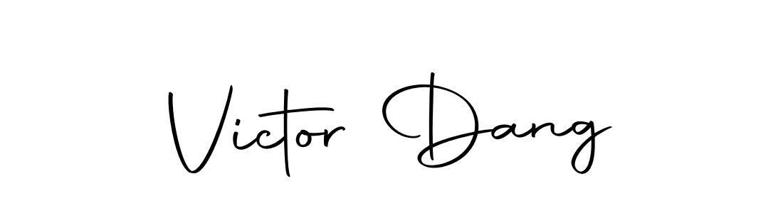 Use a signature maker to create a handwritten signature online. With this signature software, you can design (Autography-DOLnW) your own signature for name Victor Dang. Victor Dang signature style 10 images and pictures png