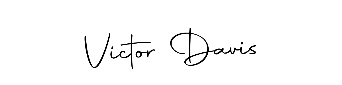 How to make Victor Davis name signature. Use Autography-DOLnW style for creating short signs online. This is the latest handwritten sign. Victor Davis signature style 10 images and pictures png