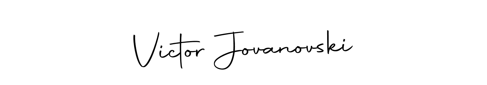 The best way (Autography-DOLnW) to make a short signature is to pick only two or three words in your name. The name Victor Jovanovski include a total of six letters. For converting this name. Victor Jovanovski signature style 10 images and pictures png