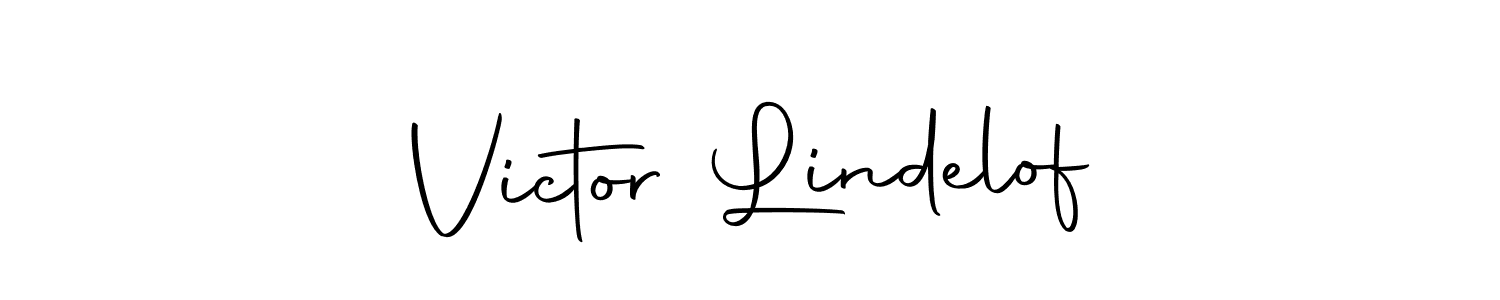 How to make Victor Lindelof name signature. Use Autography-DOLnW style for creating short signs online. This is the latest handwritten sign. Victor Lindelof signature style 10 images and pictures png