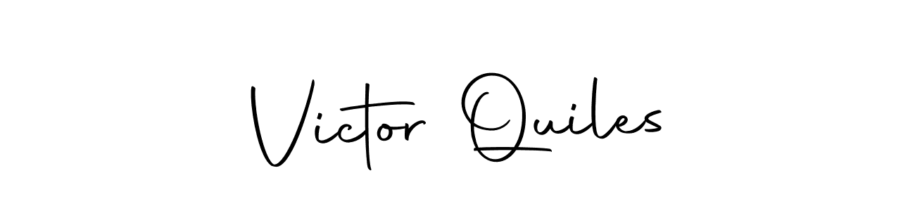 How to make Victor Quiles name signature. Use Autography-DOLnW style for creating short signs online. This is the latest handwritten sign. Victor Quiles signature style 10 images and pictures png